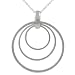 Sterling Silver Perpetual Motion Polished Circles Pendant with 18 inch Cable Chain