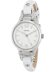 Fossil Womens ES3267 Georgia Analog Display Analog Quartz White Watch