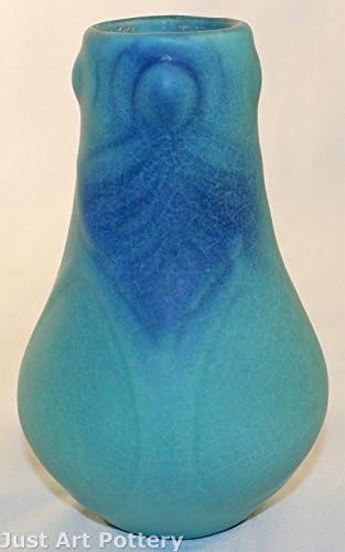 Van Briggle Pottery 1940s Stylized Leaves Vase Shape 3