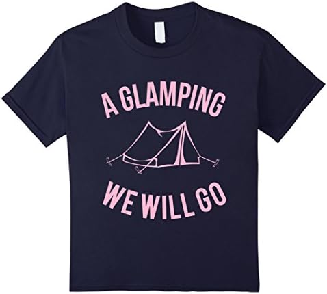 Kids A Glamping We Will Go T-Shirt 12 Navy
