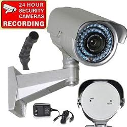 VideoSecu 600TVL day night vision weatherproof security camera 1/3" SONY CCD 48 infrared leds 6-15mm vari-focal Lens with mini microphone, power supply, extension cable C41