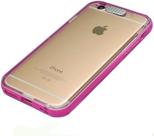 iPhone 6 Case,iPeli(TM)[Lumenair Series] LED Case iPhone 6 (4.7) Incoming Call Flash Hybrid Case Cover with PC Hard Back Case + Luminous Soft Bumper Frame Case For iPhone 6 (4.7 inch)(Fushcia)