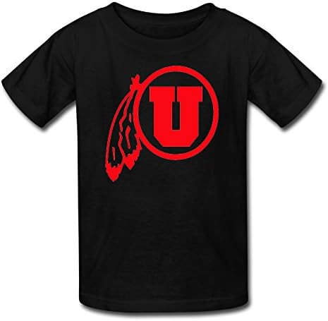 DDTD University Of UTAH Boys And Girls Children T Shirt Black Size S