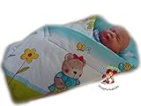 BlueberryShop PLAYMAT Swaddle Wrap, Blanket, duvet, Sleeping Bag for newborn baby shower GIFT PRESEN