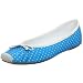 Jessica Simpson Women's Leve Ballet Flat,White/Neon Blue,7 M US