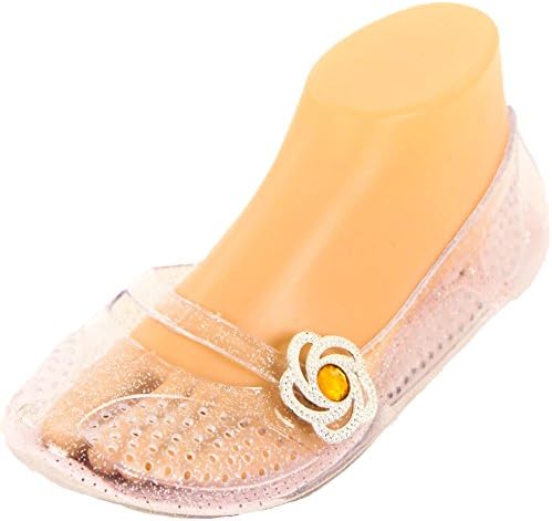 Sandal King Women's Glitter Jelly Ballet Clear Flats 7 B(M) US