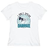 TShirt Womens White  I ONLY SPEAK Camogie  Sports Large