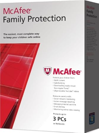 McAfee Family Protection 2012, 3 PC's, 12 month Subscription (PC)