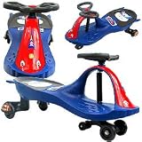 Blue Police Wiggle Ride-on Car