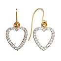 14k Heart Dangle Earrings