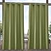 Exclusive Home Curtains In/Out In/Out Solid GT Panel Pair, 54x108, Kiwi Green