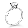Diamond Engagement Ring in 18K Gold / White - Certified, Round, 1.10 Carat, D Color, VS2 Clarity