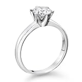 Diamond Engagement Ring in Platinum - EGL Certified, Round, 1.07 Carat, D Color, VS1 Clarity