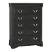 Louis Phillipe Chest - Black