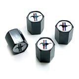 Ford Mustang Logo Black Tire Valve Caps