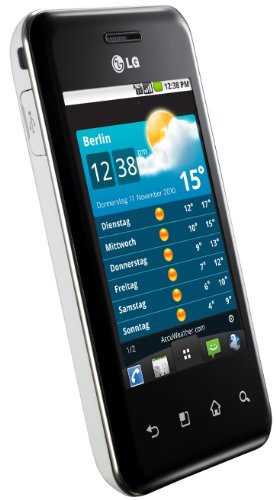LG E720 Optimus Chic Smartphone (8,1 cm (3,2 Zoll) Display, Touchscreen, Android OS, 3,5 mm Klinkenanschluss,5 megapixels) weiß