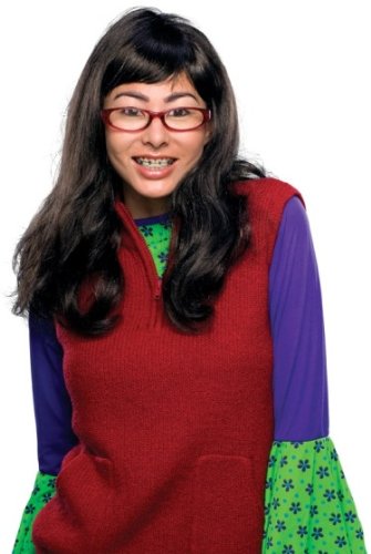 Halloween Accessories Adult Costume Wigs Ugly Betty Glasses Braces Wig Accessory Kit Television Theme Party Outfit
