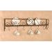 Gray metal Heart Detail cup and plate rack with 6 hooks