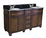 Double Sink Contemporary Bathroom Vanity LUX-054D-60E