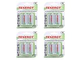 Combo: 4 Cards Tenergy Centura NiMH 9V 200mAh Low Self Discharge Rechargeable Batteries (Total 8 of 9V)