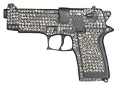 Mens Black "Rhinestone Glock" Gun Metal Belt Buckle