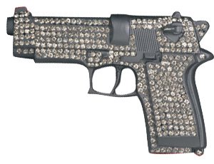 Buy Mens Black “Rhinestone Glock” Gun Metal Belt Buckle