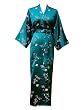 Kimono Robe - Brocade Mini Cherry Blossom & Bamboo (Long)