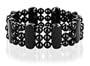 19mm Black Onyx Gemstone One Size Fits All Stretch Bracelet