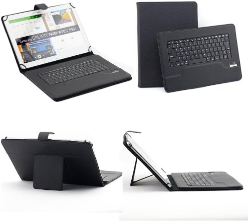 Universal 9-10 Inch Tablet Portfolio Leather Case W keyboard F Android / IOS / Windows Systems Tablet(Black) Universal 11-12 inch Tablet Portfolio Protective PU Leather Case Covering With Removable Detachable Wireless Bluetooth Keyboard for Samsung Galaxy Note Pro 12.2 / Microsoft Surface Pro 3 / Dell Venue 11 Pro Tablet /ASUS Eee Slate EP121 / Lenovo IdeaTab K3 Lynx etc Tablet.Color:Black