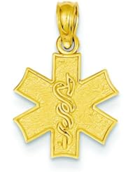 14K Yellow Gold Medical ID Charm Jewelry 20mm