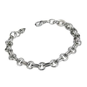 0.01 Carat Diamond Charm Bracelet in Sterling Silver