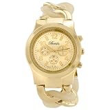 Breda Women's 2331-Horn Locklin Horn and Gold Circular Links Watch
