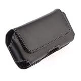 Premium Horizontal Leather Pouch with Ratcheting Swivel for Motorola SLVR L2, L6, L7