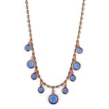 Jewel Tone Channels Sapphire Hues Bib Style Necklace