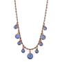 Jewel Tone Channels Sapphire Hues Bib Style Necklace