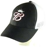 BUDWEISER KING CROWN BUD BASEBALL CAP HAT BLACK & WHITE ADJUSTABLE SIZE