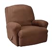 Stretch Suede Recliner Slipcover - Chocolate