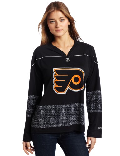 NHL Women's Philadelphia Flyers Fair Isle Fashion Jersey (Black, Medium)