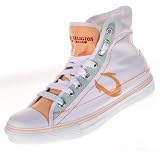 True Religion - TRUE RELIGION Brand Jeans Dylan Hi Top Mens Canvas Shoes White/Blue/Peach