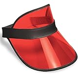 Clear Red Plastic Dealer's Visor Party Accessory (1 count)