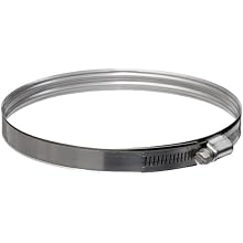 Murray DBSS Series Stainless Steel 300 Worm Gear Hose Clamp, 5.44" Min Clamp ID, 6.38" Max Clamp ID, 1/2" Band Width, Pack Of 5