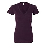YogaColorsWomensTri-BlendDeepV-NeckShortSleeveTeeuptoPlusSizeXXL