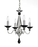 Schonbek 9674-40SP Silver / Sapphire Jasmine Crystal Four Light Up Lighting Mini Chandelier from the Jasmine Collection