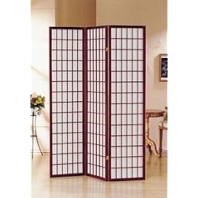 3 Panel Cherry Oriental Shoji Screen / Room Divider