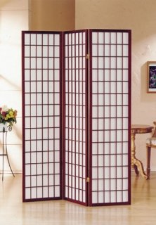 3 Panel Cherry Oriental Shoji Screen / Room Divider