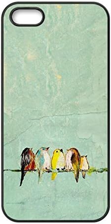 Iphone 5,5S custom case,Iphone 5,5S,Pretty bird painting case,Retro Green Cover Case for Iphone 5,5S.