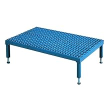 SPG W1N23-9 Gillis/Jarke 9"-14" Adjustable 1-Step Platform with G-Strut Tread, 36" Length,24" Width