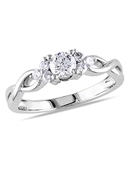 14k White Gold Diamond Fashion Ring (0.5 Cttw, G-H Color, I1-I2 Clarity)