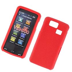 LG Versa VX9600 Verizon Rubber Protector Silicone Skin Case Soft Cover Red