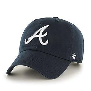 MLB Atlanta Braves '47 Clean Up Adjustable Hat, Navy, One Size